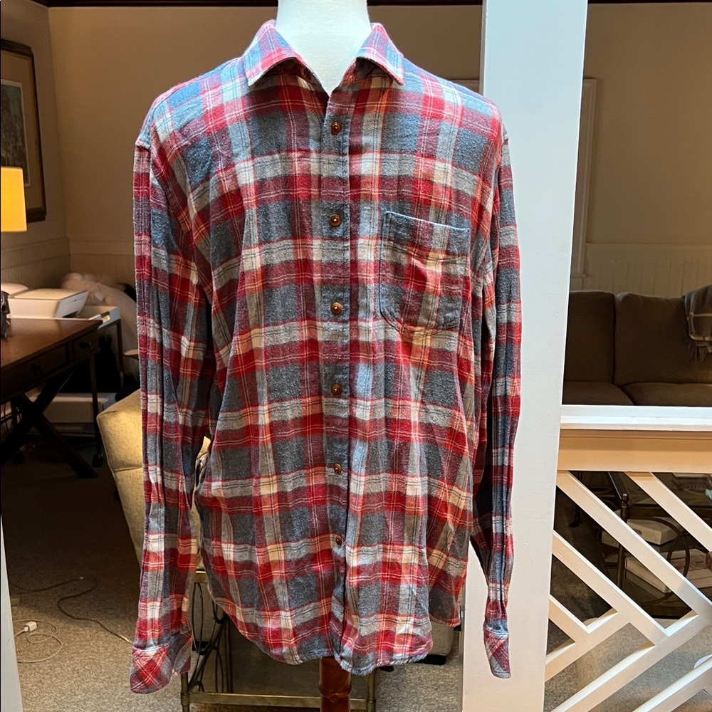 Rails. Men's Red and Gray/blue Plaid Shirt
